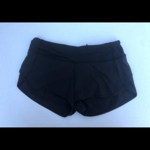 Lululemon Speed Shorts, Size 4, Black